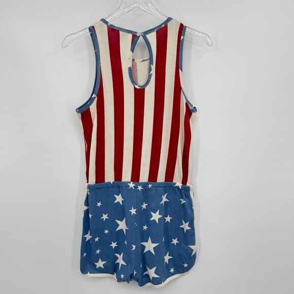 Junk Food romper women's small stars and stripes red white blue sleeveless USA - Picture 3 of 7